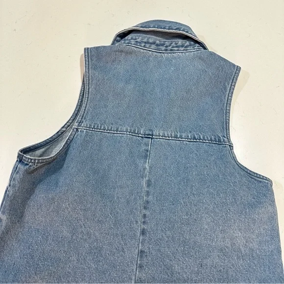 Show Me Your MuMu Denim Zip Up Romper - Size M - Picture 8 of 8